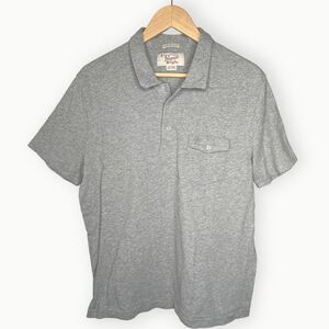 Penguin Heritage Slim Fit Short Sleeve 100% Cotton Gray Pocket Polo Shirt. XL.